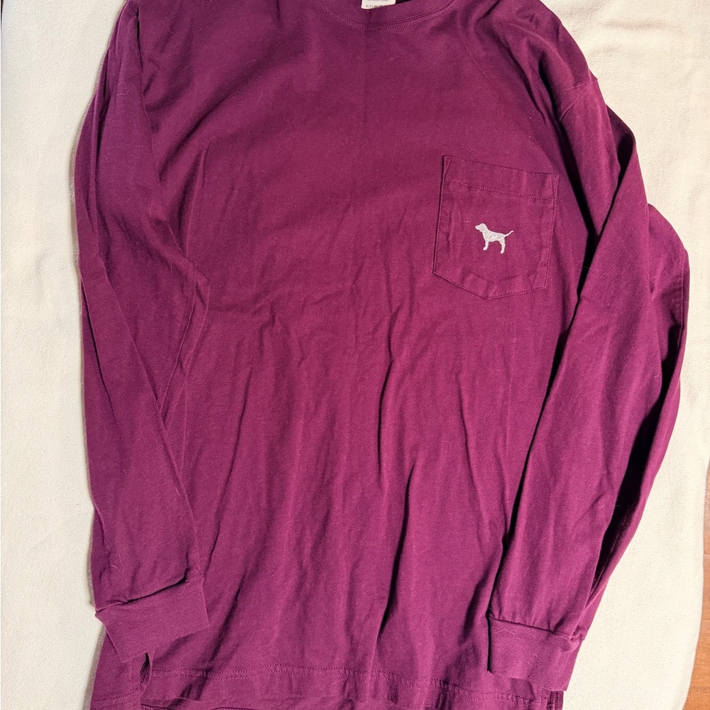 PINK- Purple Long Sleeve Shirt with BLING PINK Dog Logo